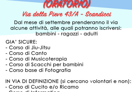 Nuove attività all’arca della Pieve 2017/18
