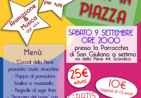 Cena 9 Settembre 2023 presso Parrocchia San Giuliano a Settimo